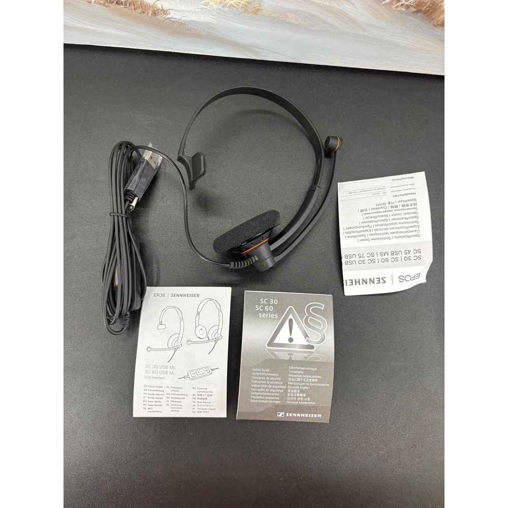 EPOS Sennheiser SC 30 USB ML Monaural Wired Headset Black 504546